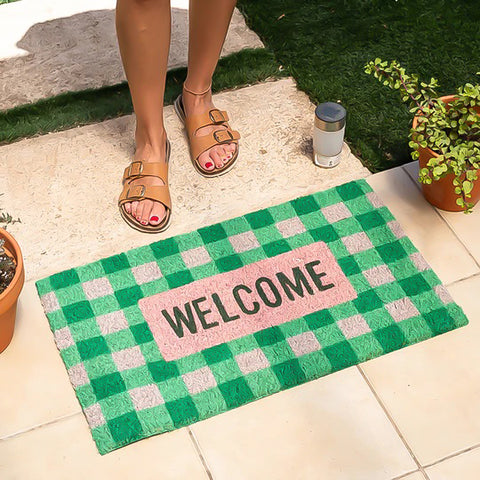 "Welcome" doormat