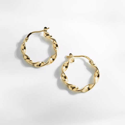 Small twisted hoop earrings -  Esmeralda Collection by Louise Damas