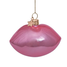 Christmas Soft Pink Opal Sensual Lips Ornament