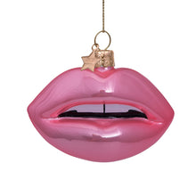 Christmas Soft Pink Opal Sensual Lips Ornament