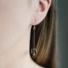Gold Filled Pin Cube Earrings by MoMuse