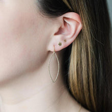 Gold Filled Hammered Oval Earrings by MoMuse